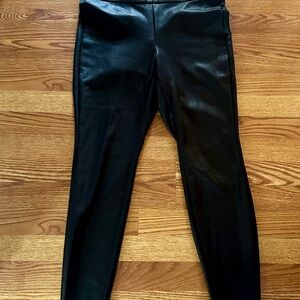 Sleek Black Faux Leather Leggings